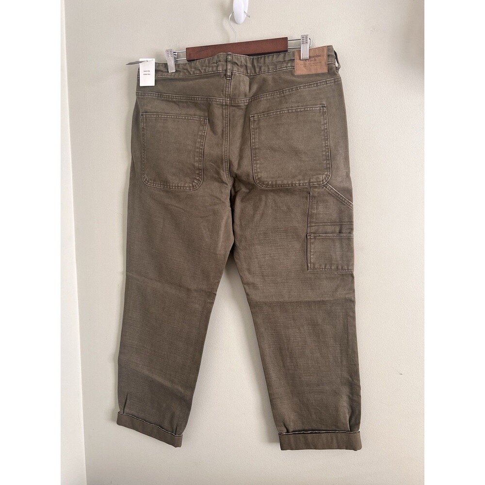 NWT Abercrombie & fitch iconic twill 100%cotton RELAXED taper size 34 - Picture 3 of 9